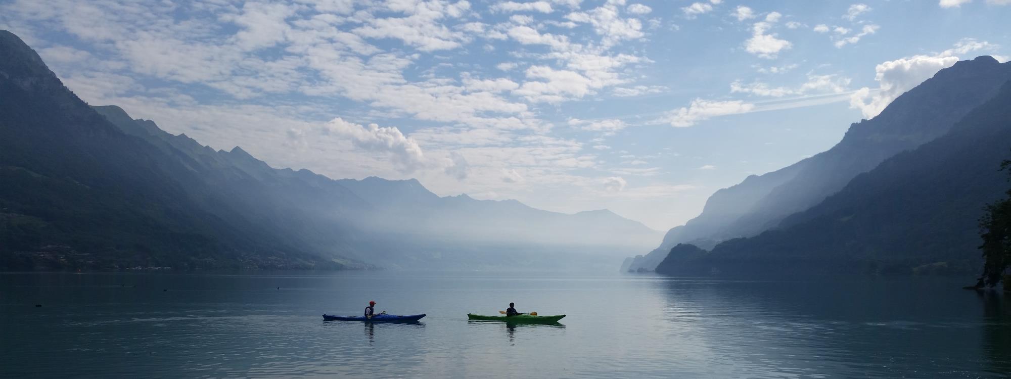 Kayakfahren auf Thuner- und Brienzersee